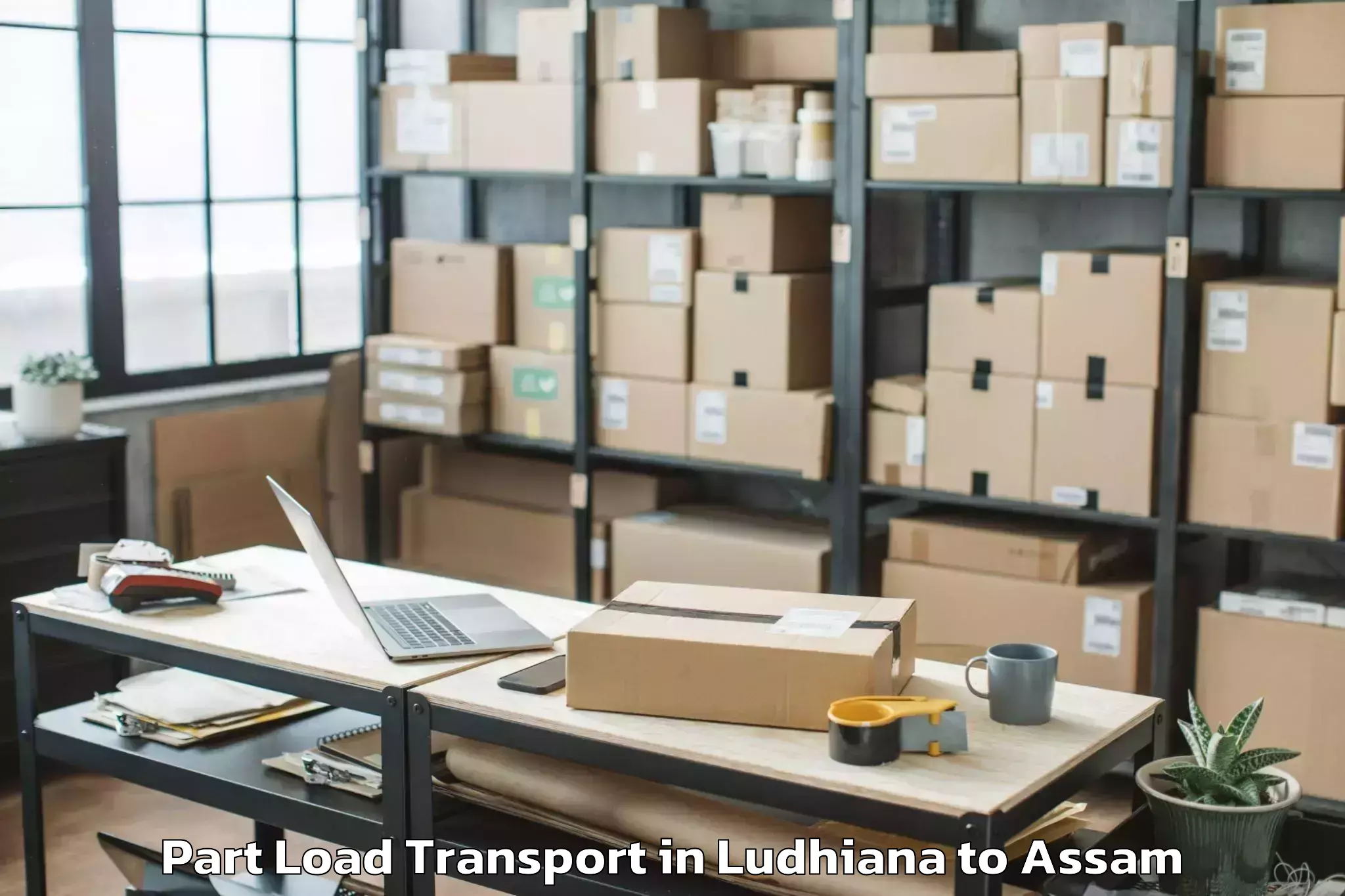 Book Ludhiana to Nazira Part Load Transport